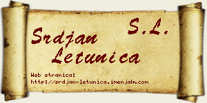 Srđan Letunica vizit kartica